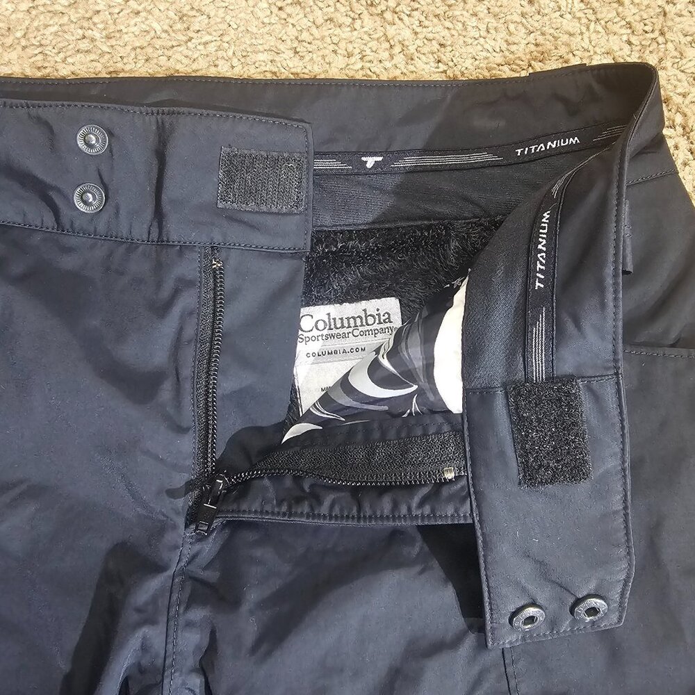 Columbia Titanium Ski Pants Womens Medium Black Omni Tech Waterproof Outdoors - Picture 10 of 15